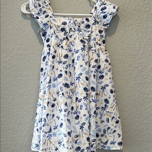 NWOT Janie and Jack Blue and White Kids Dress size 7